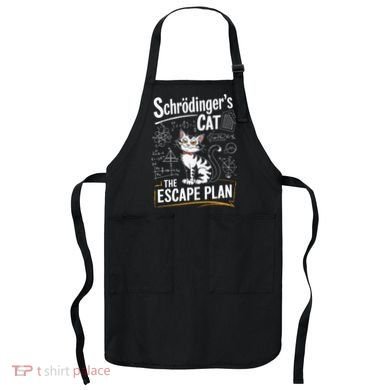 Schrodinger's Cat Escape Plan Funny School Apron