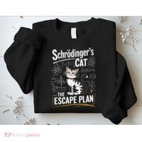 Schrodinger's Cat Escape Plan Funny School Sweatshirt thumb 2