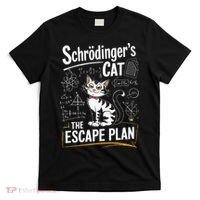 Schrodinger's Cat Escape Plan Funny School T-Shirt thumb 0