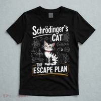 Schrodinger's Cat Escape Plan Funny School T-Shirt thumb 5