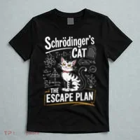 Schrodinger's Cat Escape Plan Funny School T-Shirt thumb 5