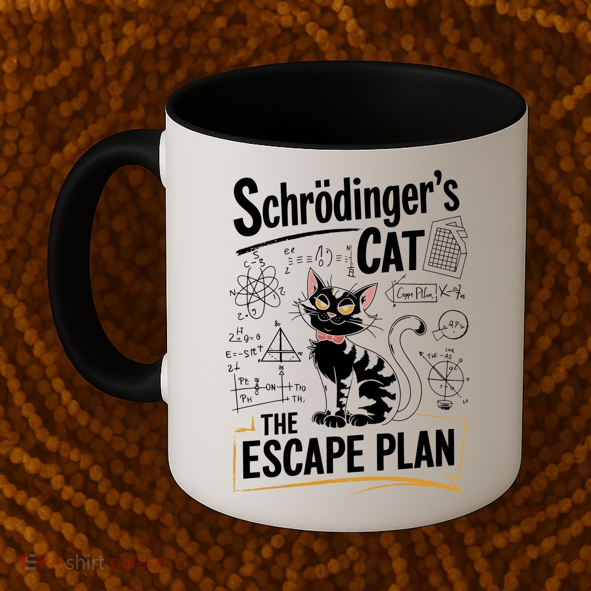 Schrodinger's Cat Escape Plan Funny School Coffee Mug