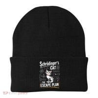 Schrodinger's Cat Escape Plan Funny School Beanie thumb 0