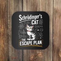 Schrodinger's Cat Escape Plan Funny School Coaster thumb 0