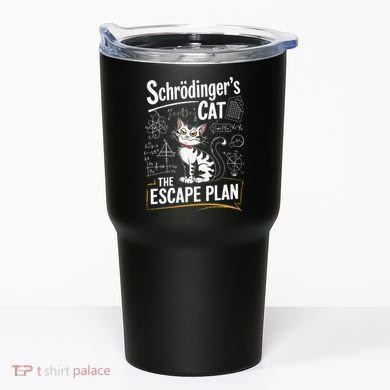 Schrodinger's Cat Escape Plan Funny School Tumbler