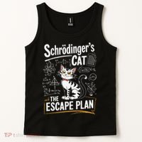 Schrodinger's Cat Escape Plan Funny School Tank Top thumb 2