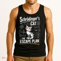 Schrodinger's Cat Escape Plan Funny School Tank Top thumb 3