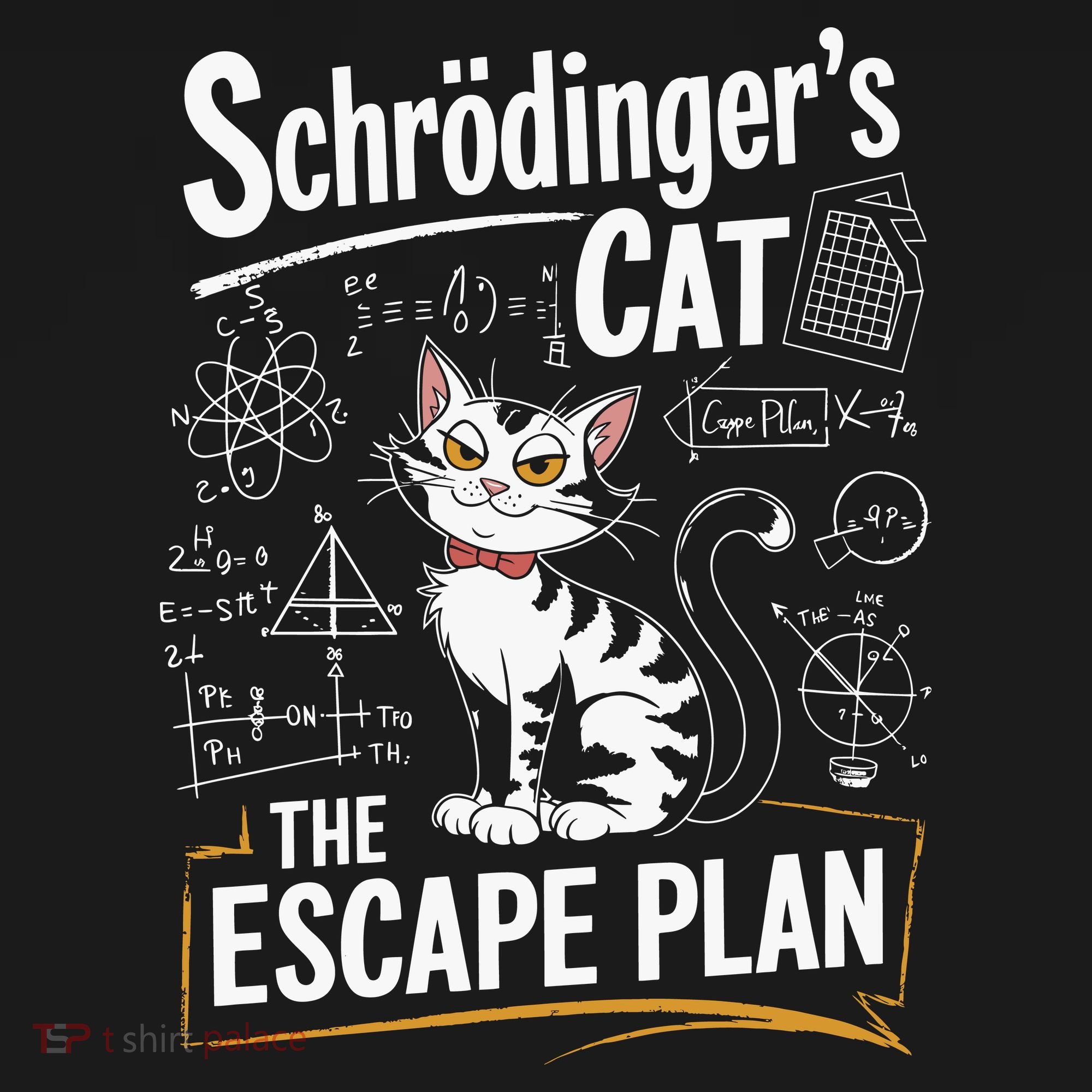 Schrodinger's Cat Escape Plan Funny School Tank Top