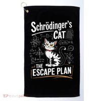 Schrodinger's Cat Escape Plan Funny School Golf Towel thumb 0