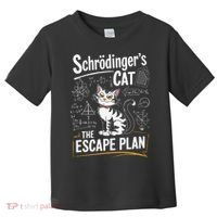 Schrodinger's Cat Escape Plan Funny School Toddler T-Shirt thumb 0