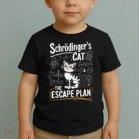 Schrodinger's Cat Escape Plan Funny School Toddler T-Shirt thumb 2
