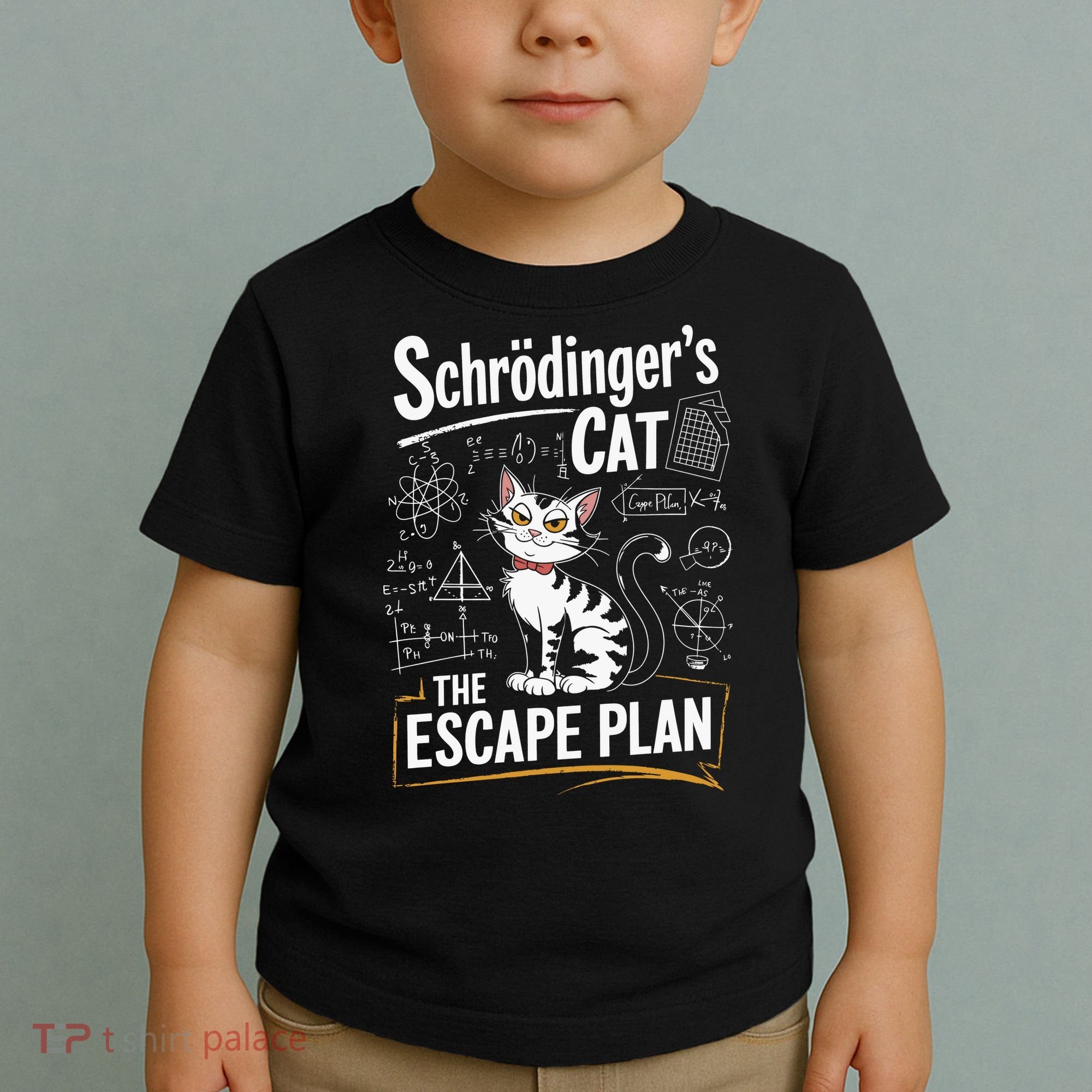 Schrodinger's Cat Escape Plan Funny School Toddler T-Shirt