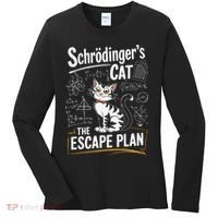 Schrodinger's Cat Escape Plan Funny School Women's Long Sleeve Shirt thumb 0