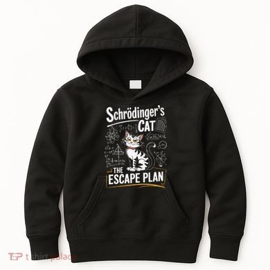 Schrodinger's Cat Escape Plan Funny School Kids Hoodie