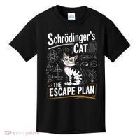 Schrodinger's Cat Escape Plan Funny School Kids T-Shirt thumb 0