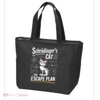 Schrodinger's Cat Escape Plan Funny School Tote Bag thumb 3
