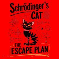 Schrodinger's Cat Escape Plan Funny School Santa Hat thumb 1