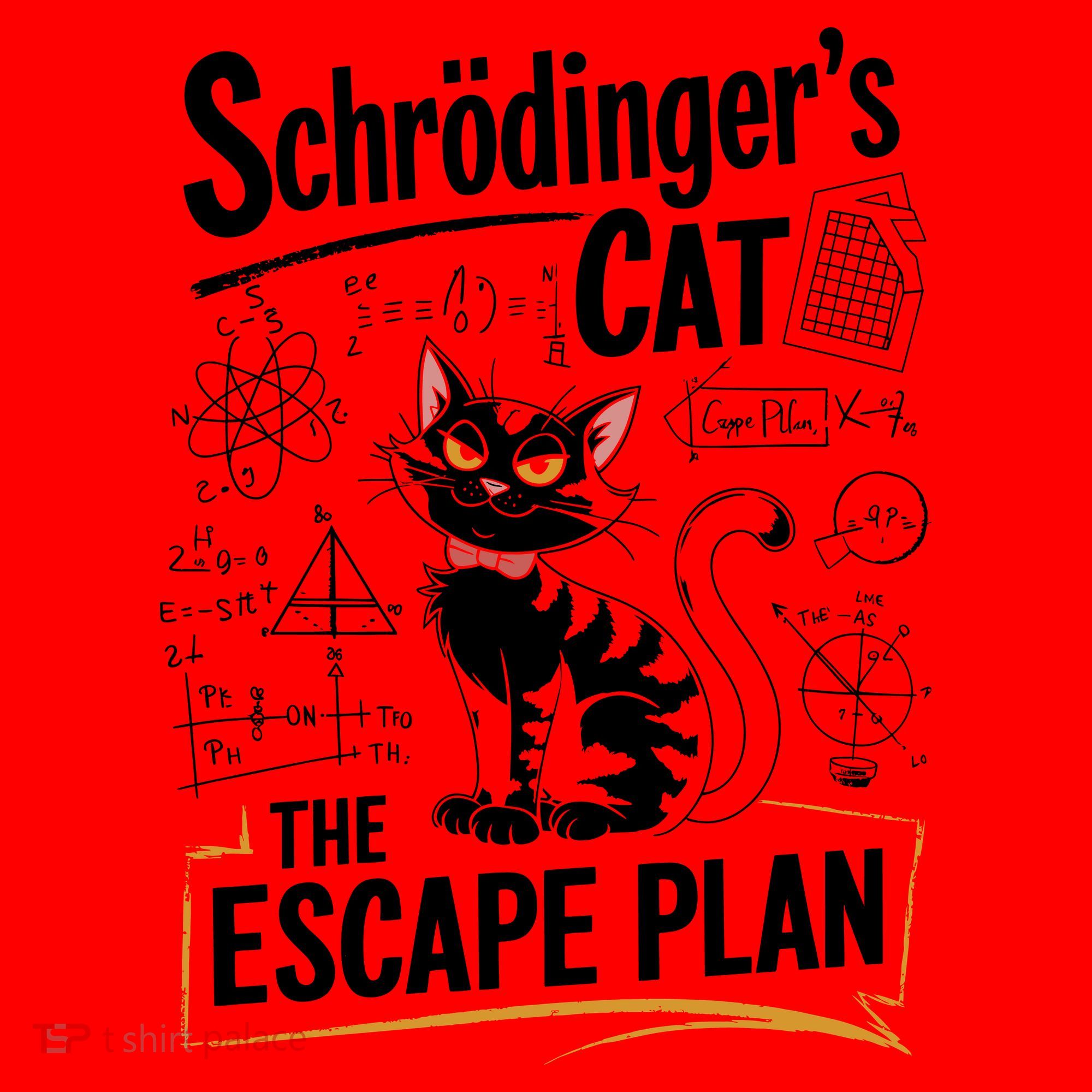 Schrodinger's Cat Escape Plan Funny School Santa Hat