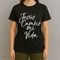 Spanish Christian EspañOl Bible Verse JesúS Cambió Mi Vida T-Shirt thumb 4