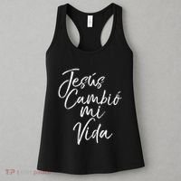 Spanish Christian EspañOl Bible Verse JesúS Cambió Mi Vida Women's Tank Top thumb 3