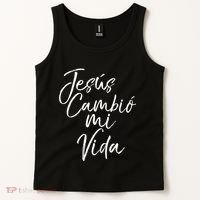 Spanish Christian EspañOl Bible Verse JesúS Cambió Mi Vida Tank Top thumb 2