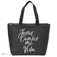 Spanish Christian EspañOl Bible Verse JesúS Cambió Mi Vida Tote Bag thumb 0