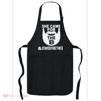 She Came For The B And Stayed For The D Funny Beard Apron thumb 0