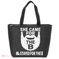 She Came For The B And Stayed For The D Funny Beard Tote Bag thumb 0