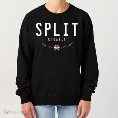 Split Croatia Flag Women's Sweatshirt
