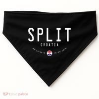 Split Croatia Flag USA-Made Doggie Bandana thumb 0