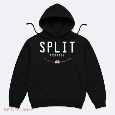 Split Croatia Flag Hoodie