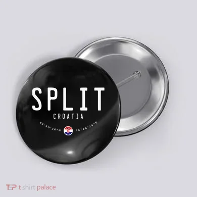 Split Croatia Flag Button