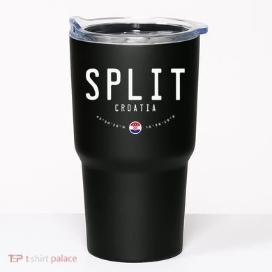 Split Croatia Flag Tumbler