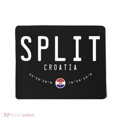 Split Croatia Flag Mousepad
