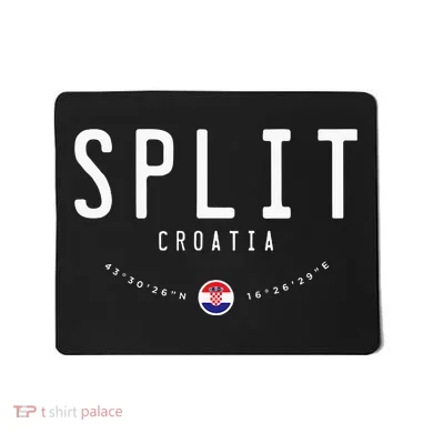 Split Croatia Flag Mousepad