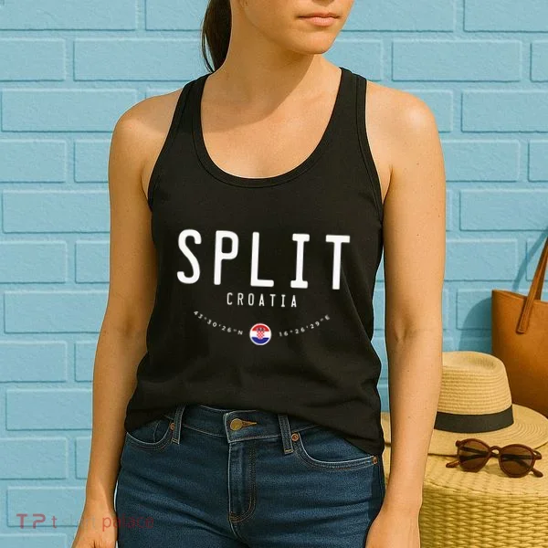 Split Croatia Flag Women's Tank Top