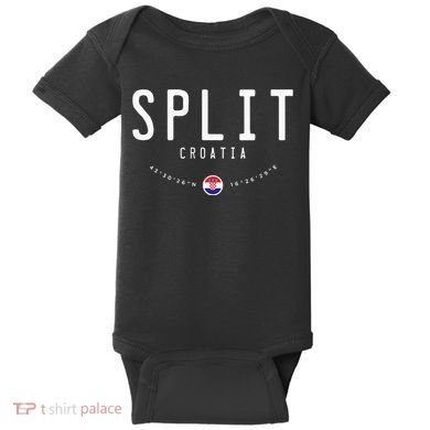 Split Croatia Flag Baby Bodysuit