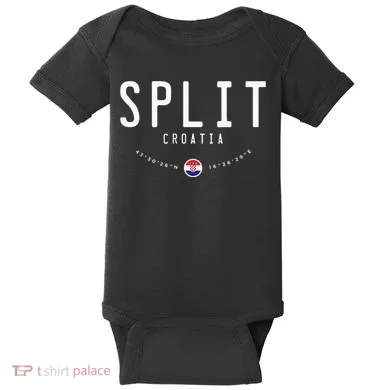 Split Croatia Flag Baby Bodysuit