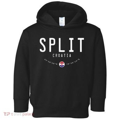 Split Croatia Flag Toddler Hoodie
