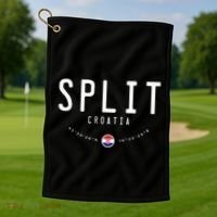 Split Croatia Flag Golf Towel thumb 1