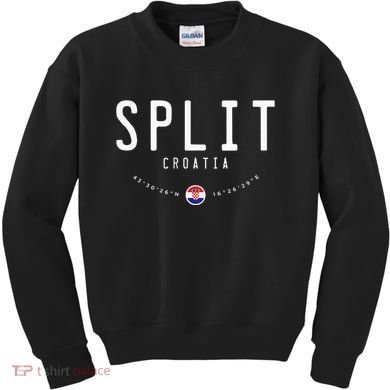 Split Croatia Flag Kids Sweatshirt