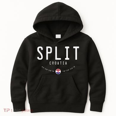 Split Croatia Flag Kids Hoodie