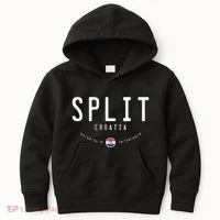 Split Croatia Flag Kids Hoodie thumb 0
