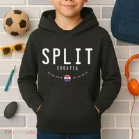 Split Croatia Flag Kids Hoodie thumb 2