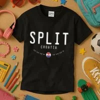 Split Croatia Flag Kids T-Shirt thumb 3