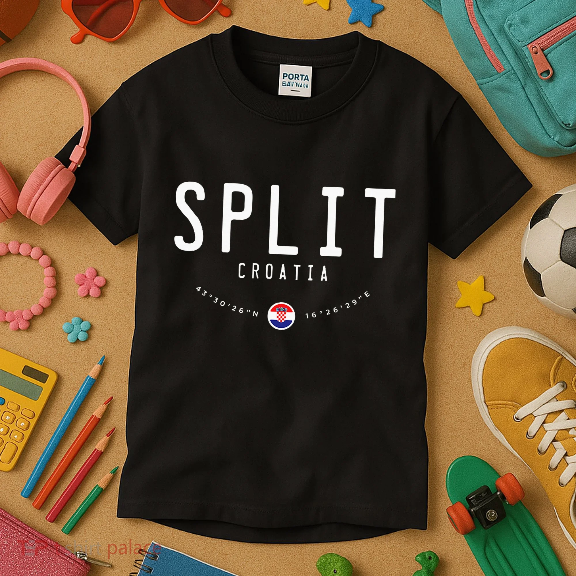 Split Croatia Flag Kids T-Shirt