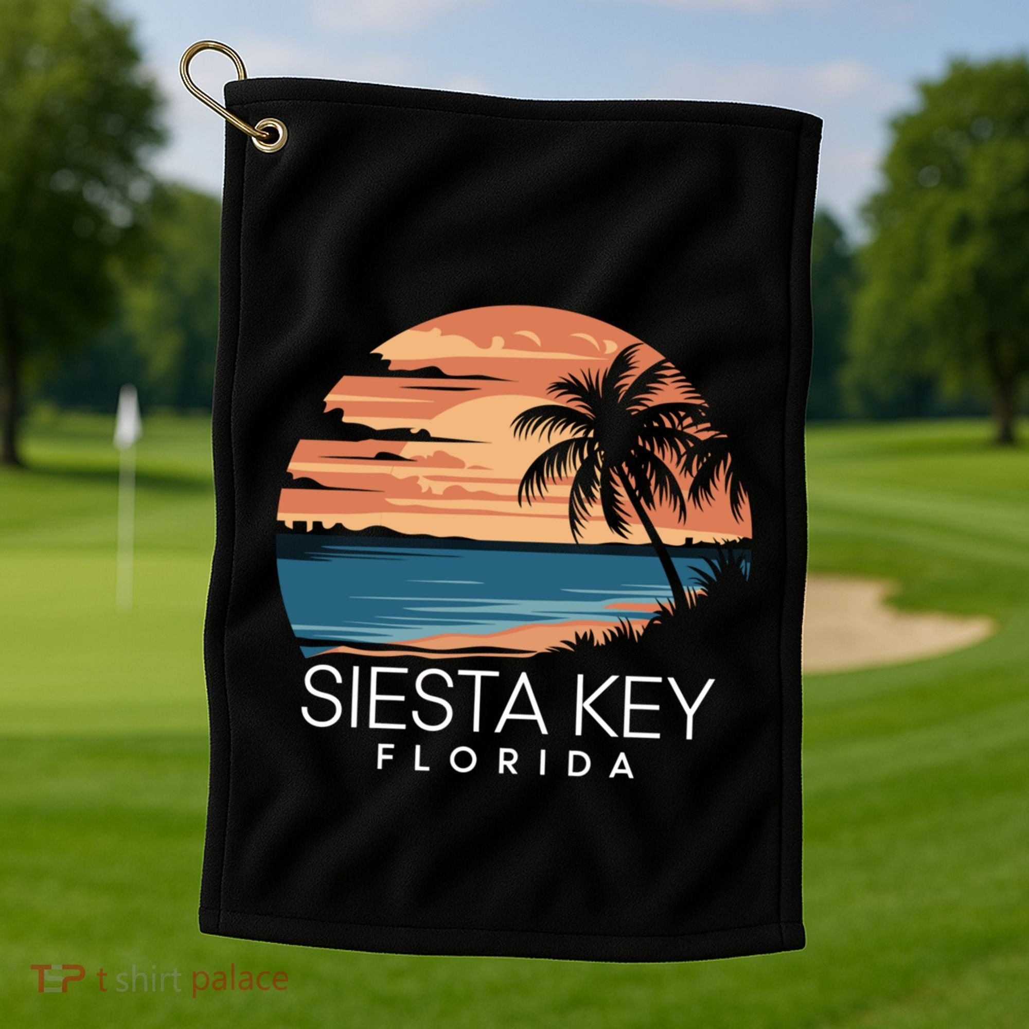 Sarasota County Florida Siesta Key Great Gift Golf Towel