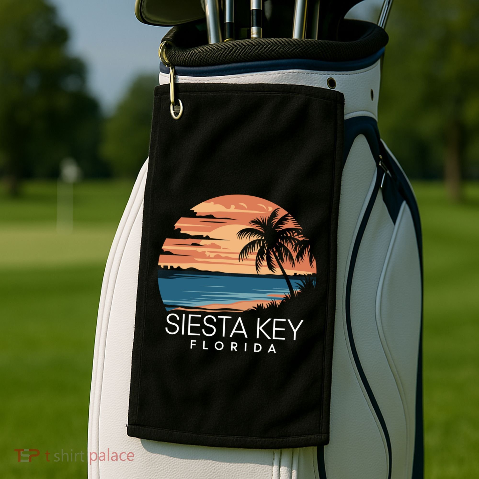 Sarasota County Florida Siesta Key Great Gift Golf Towel