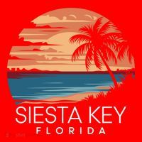 Sarasota County Florida Siesta Key Great Gift Santa Hat thumb 1