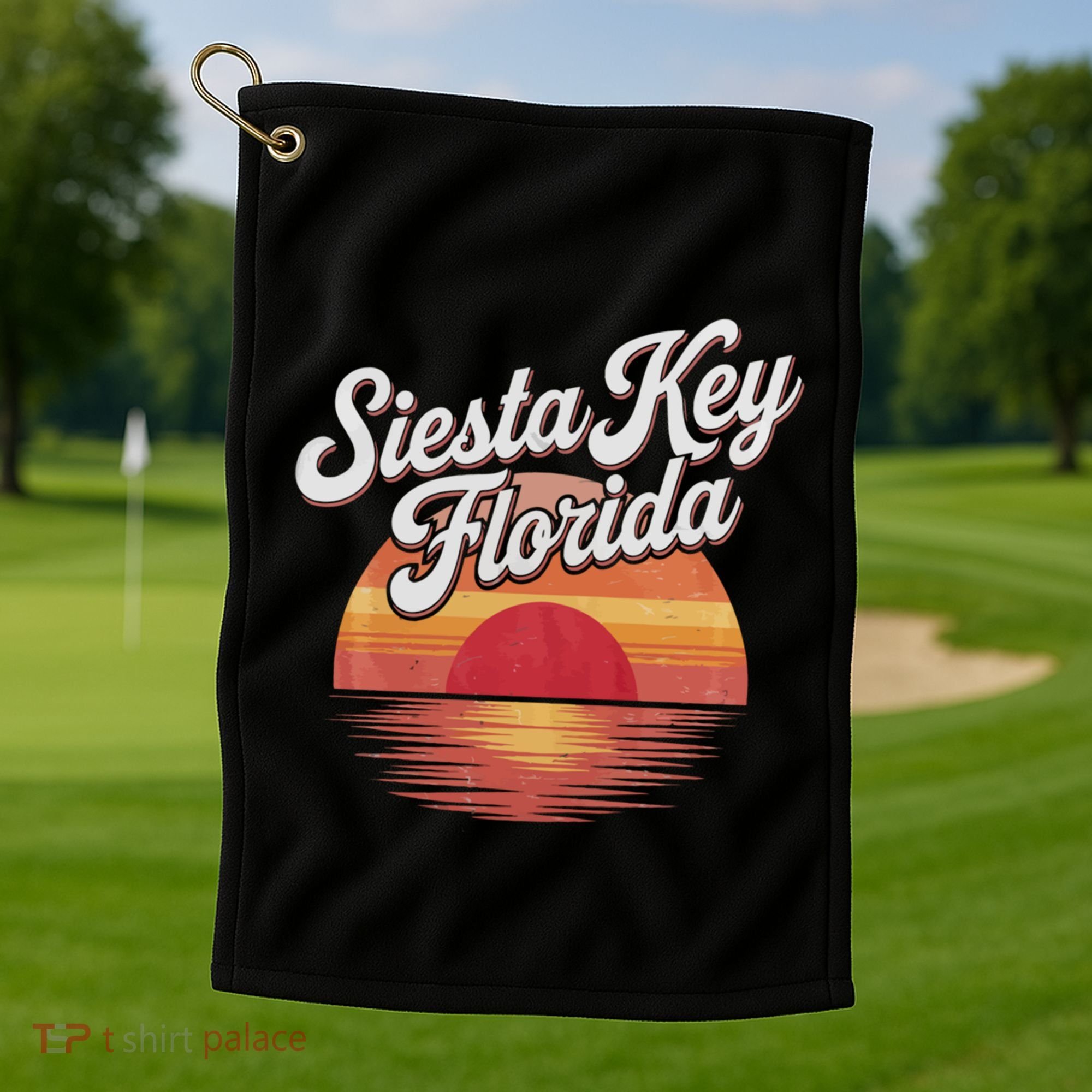 Sarasota County Florida Siesta Key Meaningful Gift Golf Towel